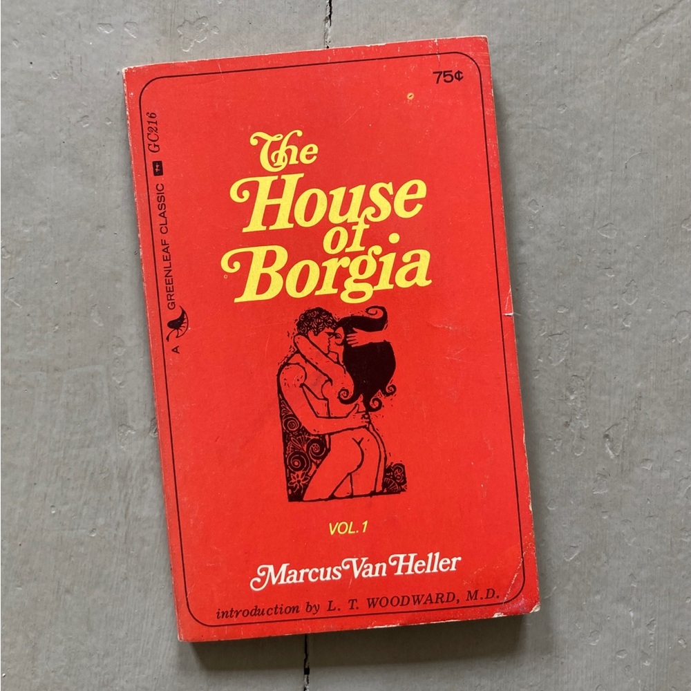 1966 The House of Borgia Vol I Marcus Van Heller Fiction Erotica Italian History